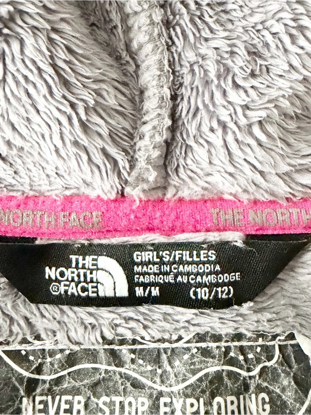 Girls North Face Furry Jacket